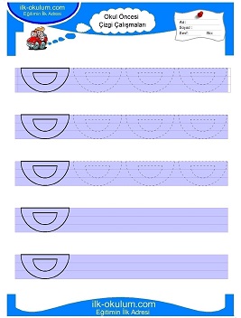 Çocuklar İçin Çizgi Çalışma Sayfaları 